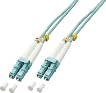 LINDY 46370 optické vlákno LWL prepojovací kábel [1x zástrčka LC - 1x zástrčka LC] 50/125 µ Multimode OM3 1.00 m