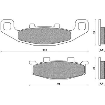 NEWFREN brzdové destičky (směs ROAD TOURING SINTERED) (2 ks) M502-576