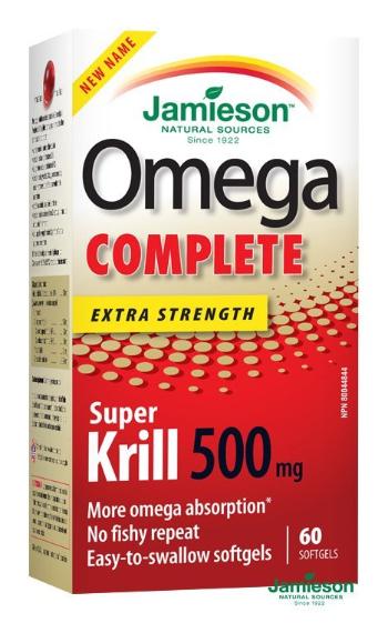 Jamieson Omega COMPLETE Super Krill 500 mg 60 cps.
