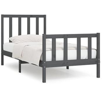 Rám postele sivý masívne drevo 75 × 190 cm Small Single, 3105187
