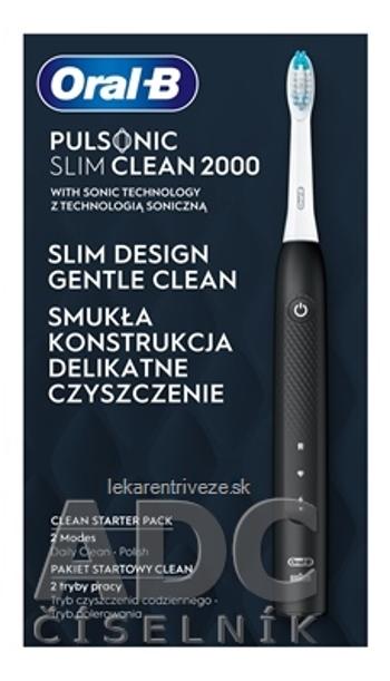 Oral-B PULSONIC SLIM CLEAN 2000 Black sonická zubná kefka 1x1 ks