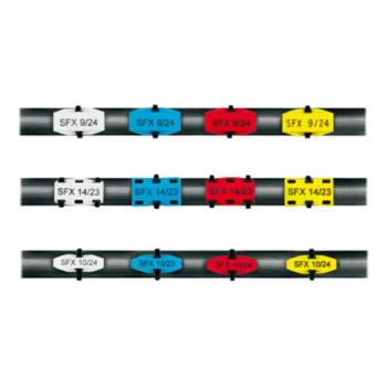 Weidmüller 1000380000 SFX 10/23 NE GR V2 značenie káblov Druh montáže: káblové spony Potlačiteľná plocha: 5 x 23.50 mm s