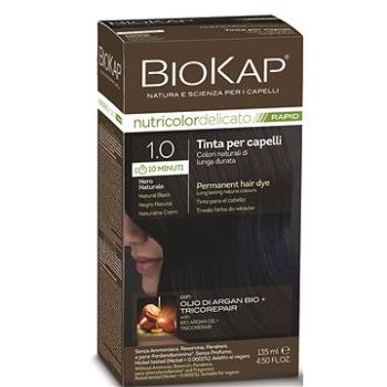 BIOKAP Delicato Rapid Farba na vlasy – 1.0 Prírodná čierna 135 ml (8030243021137)