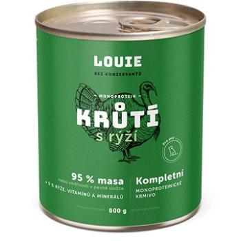 LOUIE Kompletné monoproteínové krmivo –  morka (95 %) s ryžou (5 %) (8595174388075)