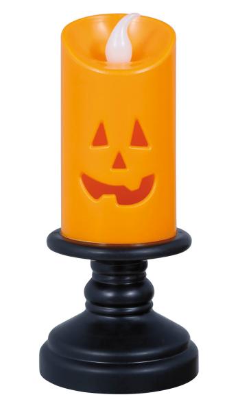 Led sviečka - Halloween, oranžová 12 cm