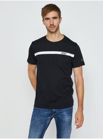 Čierne pánske tričko s potlačou Replay