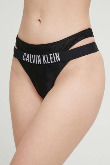 Brazílske plavkové nohavičky Calvin Klein čierna farba