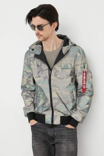 Bunda Alpha Industries pánska, zelená farba, prechodná