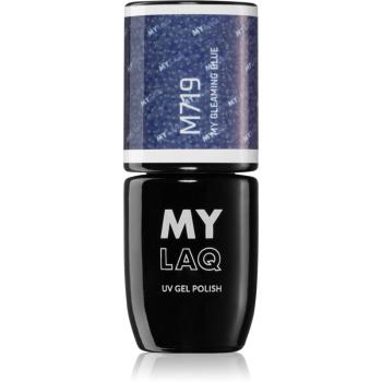 MYLAQ UV Gel Polish gélový lak na nechty odtieň My Gleaming Blue 5 ml