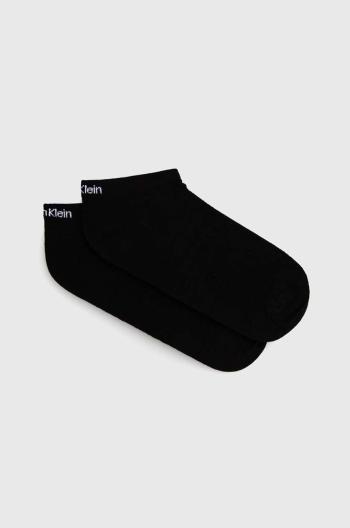 Ponožky Calvin Klein 2-pak dámske, čierna farba