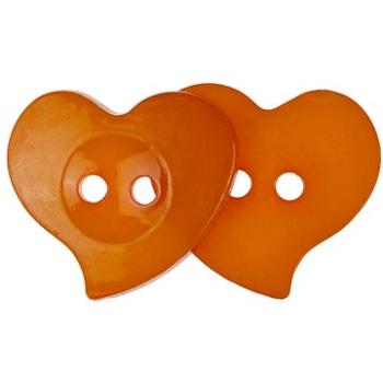Bellatex s.r.o. G – Gombík 22 mm srdce oranžové 10 ks (9201)