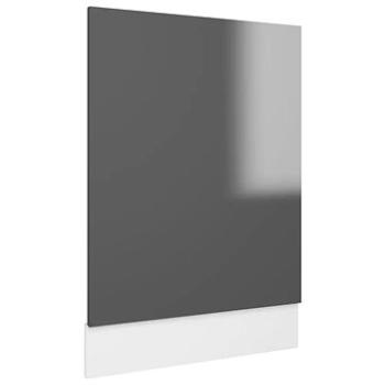 Panel na umývačku sivý vysoký lesk 45×3×67 cm drevotrieska 802561