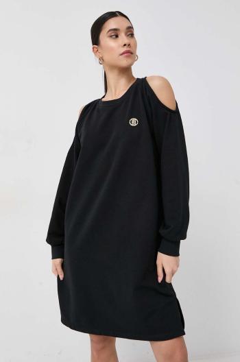 Šaty Liu Jo čierna farba, mini, oversize