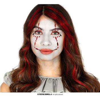 Nalepovacie kamienky na tvár – klaun – halloween (8434077158111)