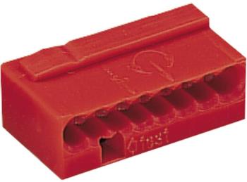 krabicová svorka tuhosť: -0.8 mm² Pólov: 8 WAGO  1 ks červená