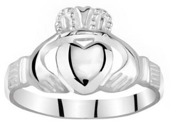 Silvego Dámsky Celostříbrný prsteň Claddagh ZTR96391 56 mm