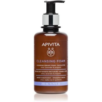 Apivita Cleansing Foam Face & Eyes čistiaca a odličovacia pena na tvár a oči pre všetky typy pleti 200 ml