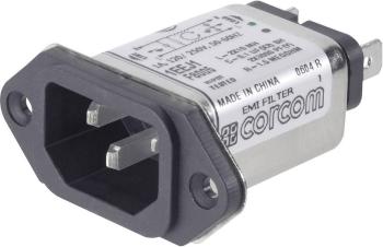 TE Connectivity 6609006-6 sieťový filter s IEC zásuvkou 250 V/AC 3 A 1.5 mH  1 ks