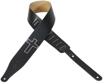 Levy´s Levys M17CHC Chrome Tan Leather Guitar Strap, Black