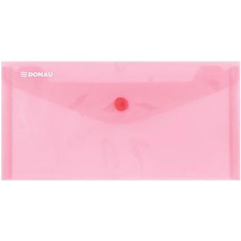 DONAU plastové, zakladacie, s cvokom, DL, transparentné červené – balenie 10 ks (8548001PL-04)