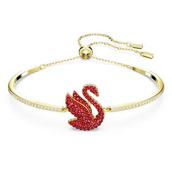 Swarovski Očarujúce pozlátený náramok s labutou Iconic Swan 5649774