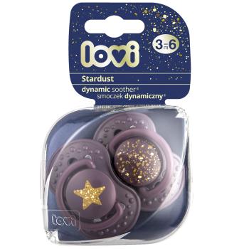 Lovi Dynamický utišujúci cumlík 3-6m 2ks Stardust fialový