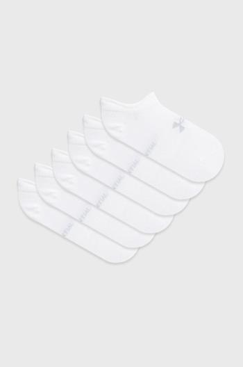 Ponožky Under Armour (6-pak) 1370542 (6-pak) dámske, biela farba