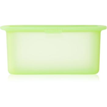 Lékué Reusable Silicone Box nádoba na skladovanie potravín farba Translucent Green 1000 ml