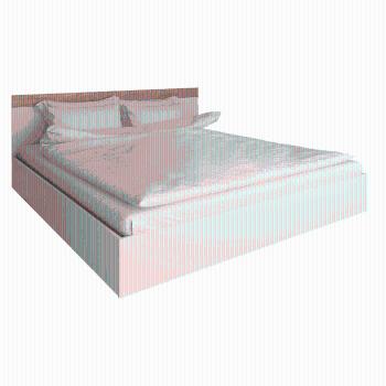 Manželská posteľ, 160x200, biela/dub artisan, GABRIELA P10, poškodený tovar