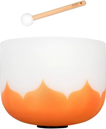 Sela 10" Crystal Singing Bowl Lotus 432 Hz D - Orange (Sacral Chakra) incl. 1 Wood Mallet Spievajúca miska 10" Sacral Chakra