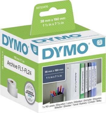 DYMO etikety v roli  99018 S0722470 38 x 190 mm papier  biela 110 ks permanentné štítky zložiek