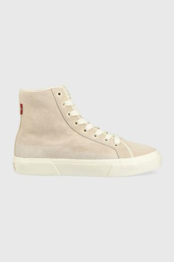 Semišové tenisky Levi's Decon Plus Mid S béžová farba, D6541.0003