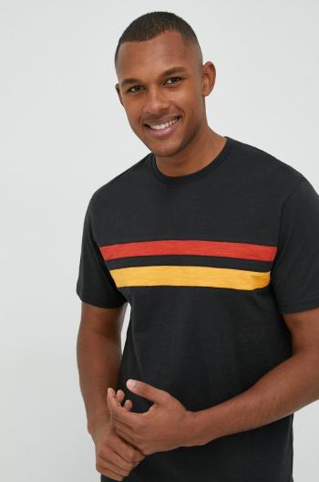 Bavlnené tričko Rip Curl Surf Revival čierna farba, vzorované