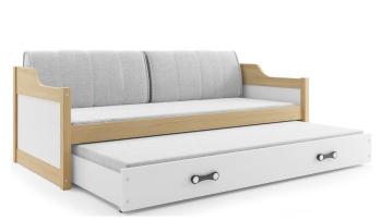 BMS Detská posteľ s prístelkou DAWID | borovica 90 x 200 cm Farba: Biela