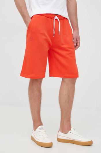 Bavlnené šortky La Martina pánske, oranžová farba,