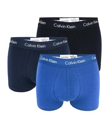 CALVIN KLEIN - 3PACK Cotton stretch modré boxerky-XL (101-106 cm)