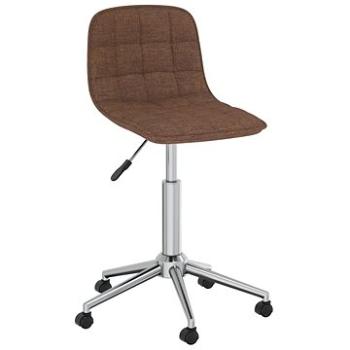 Otočná jedálenská stolička hnedá textil, 334086