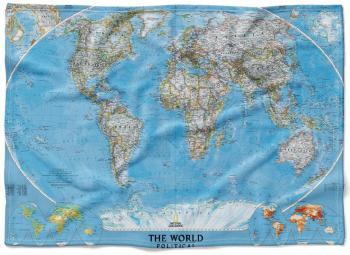Deka Mapa sveta (Rozmer: 200 x 140 cm, Podšitie baránkom: NE)