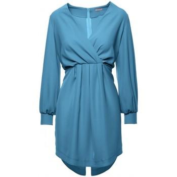 Makover  Šaty K044 Prestrihávané šaty - nebesky modré  viacfarebny