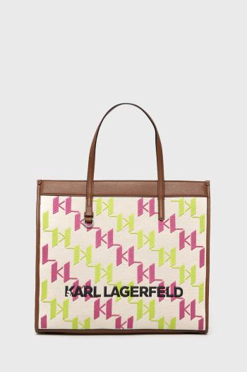 Kabelka Karl Lagerfeld béžová farba