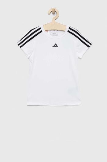 Detské tričko adidas G TR-ES 3S biela farba