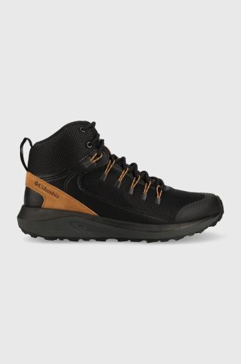 Topánky Columbia Trailstorm Mid Waterproof pánske, čierna farba