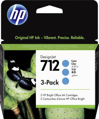 HP Ink cartridge 712 originál balenie po 3 ks zelenomodrá 3ED77A