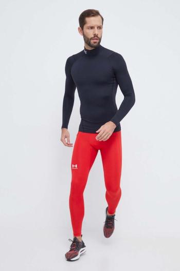 Tréningové legíny Under Armour červená farba, jednofarebné, 1366075