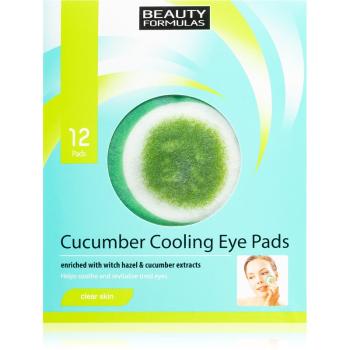 Beauty Formulas Clear Skin Cucumber Cooling regeneračná maska na oči 12 ks