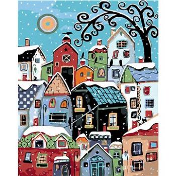 Maľovanie podľa čísel – Farebné domčeky v zime (HRAmal01133nad)