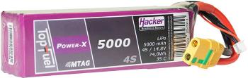 Hacker akupack Li-Pol 14.8 V 5000 mAh Počet článkov: 4 35 C SoftCase XT90