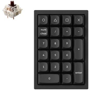 Keychron QMK Q0 Hot-Swappable Number Pad RGB Gateron G Pro Brown Switch Mechanical – Black Version (Q0-C3)