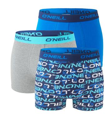O'NEILL - boxerky 3PACK multilogo mid gray & blue combo - limitovana edicia-XL (96-102 cm)