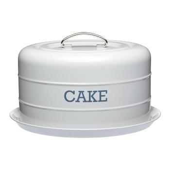 Sivá plechová dóza na koláč Kitchen Craft Cake